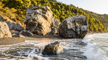 Картинка природа побережье скалы камни