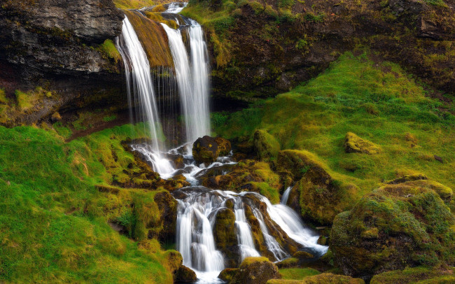 Обои картинки фото природа, водопады, водопад, поток