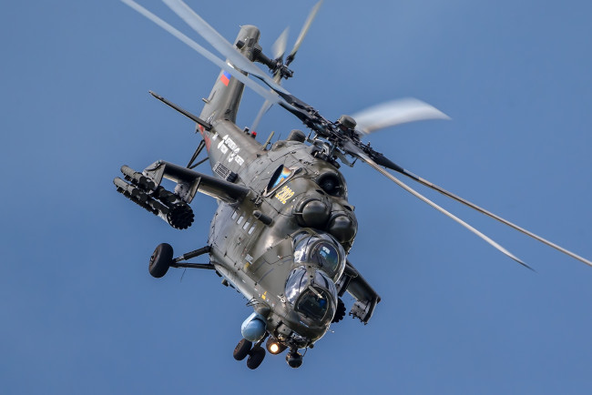 Обои картинки фото mi-35m, авиация, вертолёты, вертушка