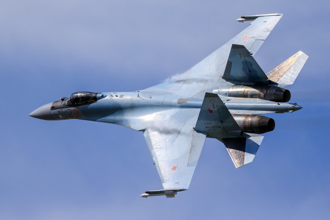 Обои картинки фото su-35, авиация, боевые самолёты, истребитель