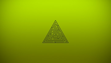 Картинка рисованное минимализм треугольник лабиринт зеленый