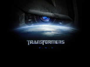 обоя кино фильмы, transformers, трансформер, робот, глаз, планета