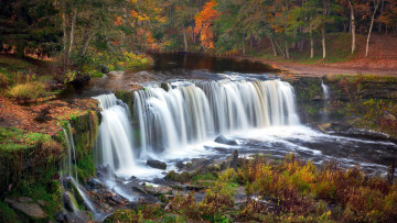 Картинка waterfall+of+river+keila estonia природа водопады waterfall of river keila