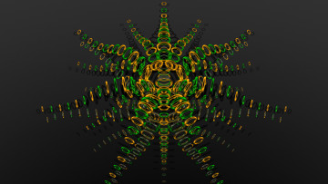 Картинка 3д графика fractal фракталы фон кольца