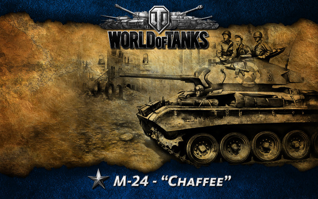 Обои картинки фото chaffee, видео, игры, мир, танков, world, of, tanks, американский, танк, m-24