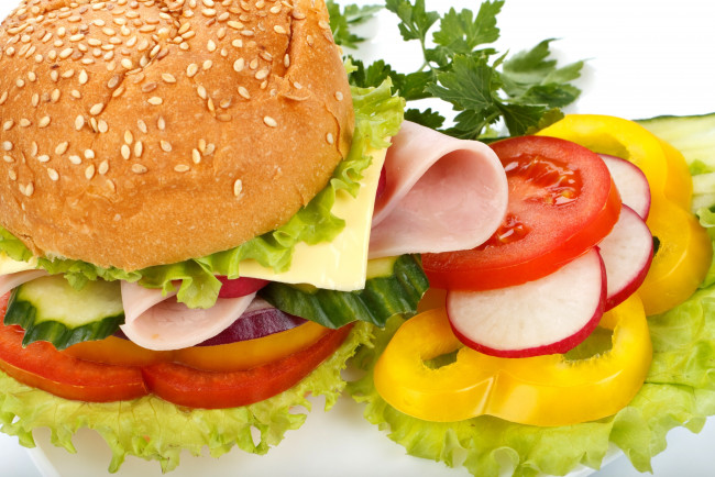 Обои картинки фото еда, бутерброды, гамбургеры, канапе, фаст, фуд, томаты, помидоры
