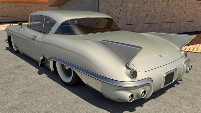 Обои картинки фото автомобили, 3д, 1957, cadillac