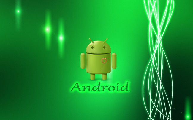 Обои картинки фото компьютеры, android, фон, зеленый, логотип