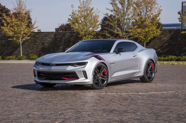 Обои картинки фото автомобили, camaro, 2015г, concept, series, red, line, chevrolet