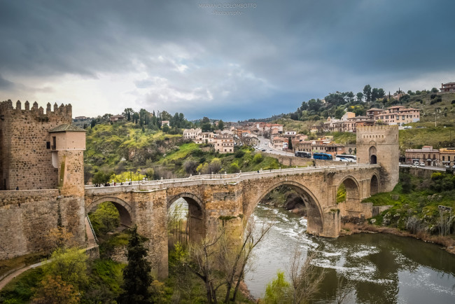 Обои картинки фото st,  martin bridge, города, толедо , испания, простор