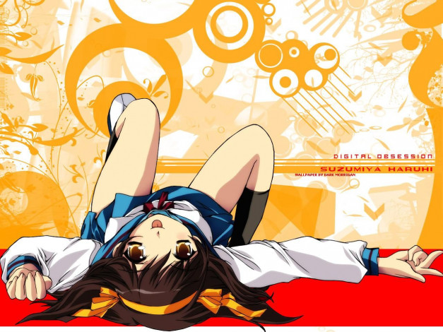 Обои картинки фото аниме, the, melancholy, of, haruhi, suzumiya