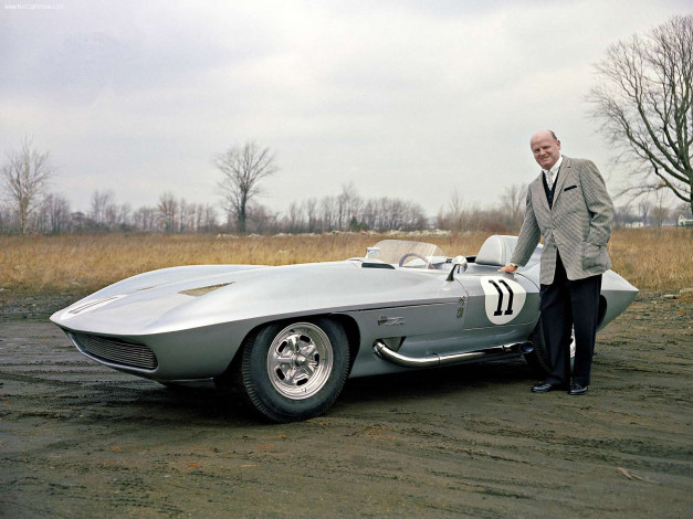 Обои картинки фото chevrolet, stingray, racer, concept, 1959, автомобили, corvette