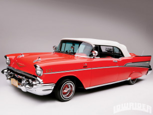 обоя 1957, chevy, bel, air, convertible, автомобили, chevrolet, lowrider
