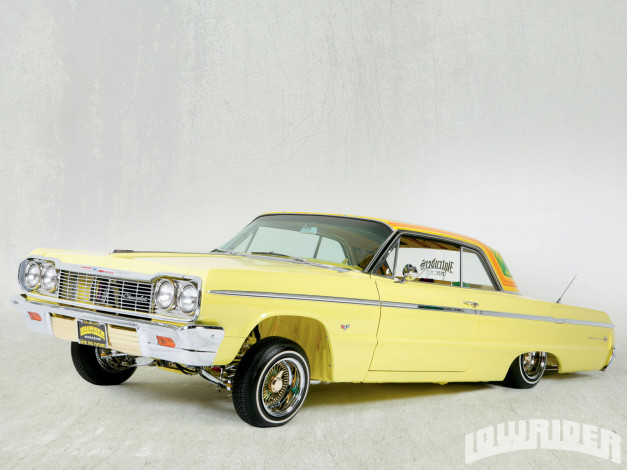 Обои картинки фото 1964, chevrolet, impala, автомобили, lowrider, chevy