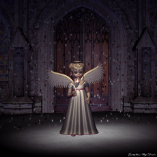 Картинка 3д графика angel ангел свеча