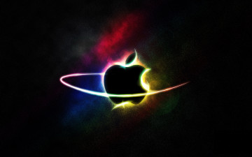 Картинка компьютеры apple яблоко логотип тёмный