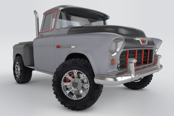 обоя автомобили, 3д, 1955, pickup, 3100, chevrolet