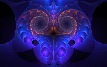 Картинка совушка 3д графика fractal фракталы фрактал