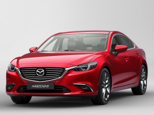 Картинка автомобили mazda sedan 6 красный 2015г gj