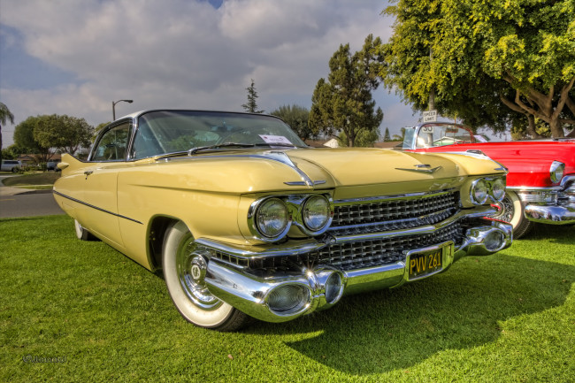 Обои картинки фото 1959 cadillac coupe de ville, автомобили, выставки и уличные фото, выставка, автошоу