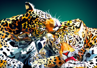 Картинка векторная+графика животные+ animals тигры