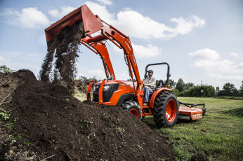 обоя техника, фронтальные погрузчики, kubota