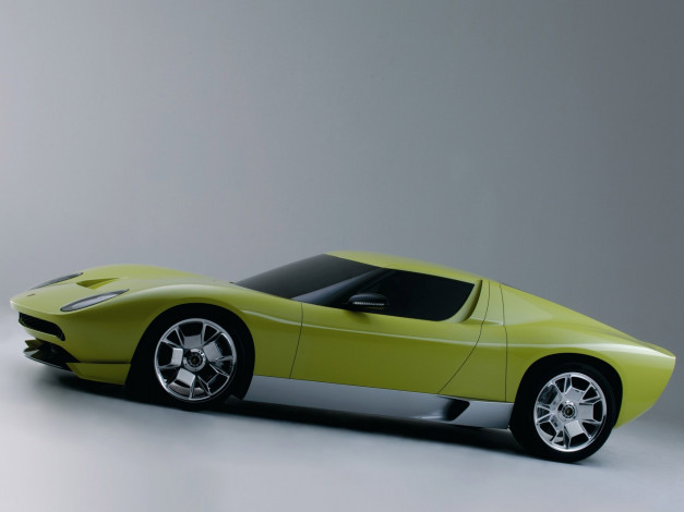 Обои картинки фото lamborghini miura concept 2006, автомобили, lamborghini, 2006, concept, miura