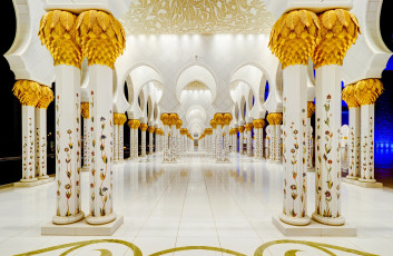 обоя интерьер, убранство,  роспись храма, мечеть, шейха, зайда, абу-даби, архитектура, оаэ, колонны