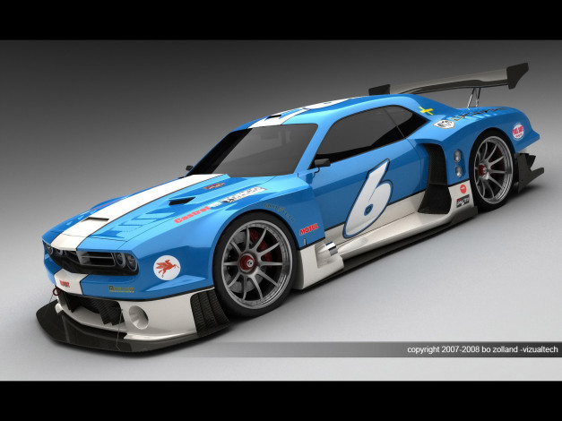 Обои картинки фото 2009, dodge, challenger, le, mans, concept, автомобили, 3д