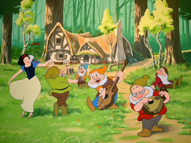 Обои картинки фото мультфильмы, snow, white, and, the, seven, dwarfs