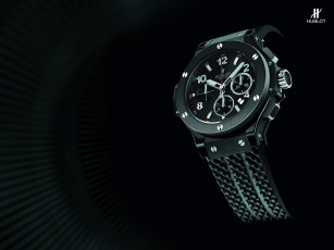 Картинка hublot бренды часы ремень черный фон