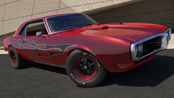 Картинка автомобили 3д 400 firebird pontiac 1968