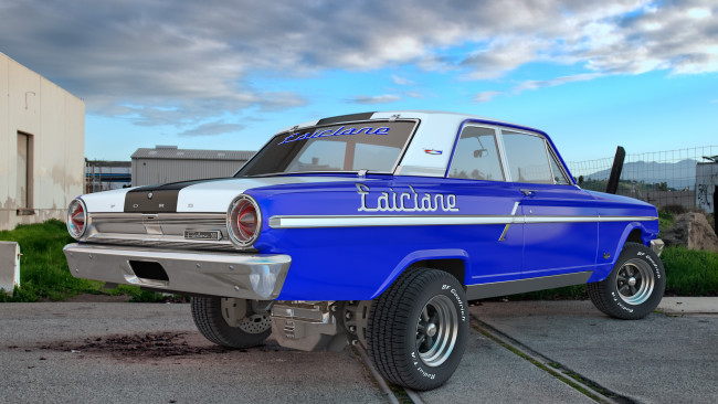 Обои картинки фото автомобили, 3д, 1964, fairlane, ford