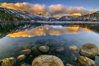 Картинка природа реки озера камни озеро горы