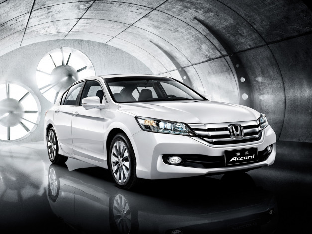 Обои картинки фото автомобили, honda, sedan, cn-spec, 2013г, светлый, accord