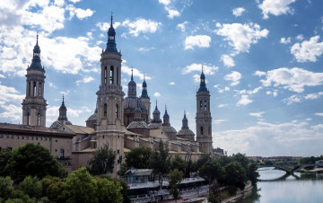 обоя сарагоса испания, города, - католические соборы,  костелы,  аббатства, сарагоса, базилика