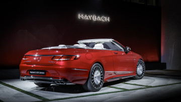 обоя maybach-mercedes s650 cabriolet 2018, автомобили, mercedes-benz, красный, 2018, cabriolet, s650, maybach-mercedes