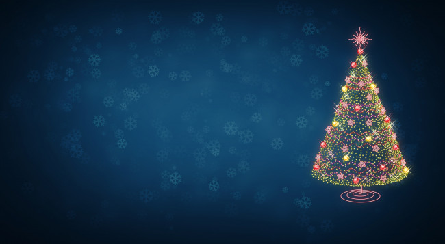 Обои картинки фото праздничные, векторная графика , новый год, рождество, снежинки, Ёлка, зима, минимализм, елка, праздник, новый, год, фон