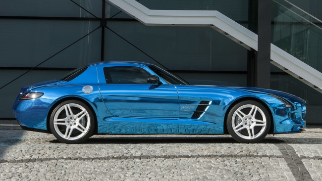 Обои картинки фото mercedes-benz sls amg coupe electric car 2014, автомобили, mercedes-benz, 2014, car, electric, coupe, amg, sls, blue