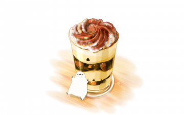 Картинка рисованное еда стакан десерт мишка