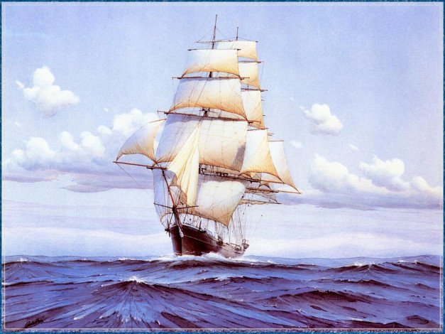 Обои картинки фото cornelis, de, vries, корабли, рисованные