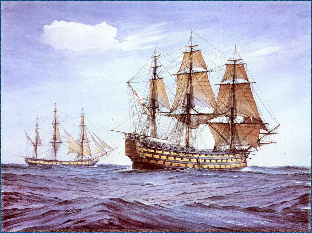 Обои картинки фото cornelis, de, vries, корабли, рисованные