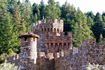 Картинка castello di amorosa california города исторические архитектурные памятники башни лес