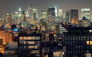 Картинка города нью йорк сша usa nyc urban density new york city night lower manhattan