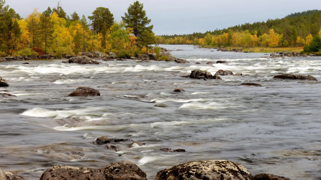 Обои картинки фото лапландия, финляндия, природа, реки, озера, река
