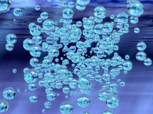 Картинка 3д+графика abstract+ абстракции пузырьки вода