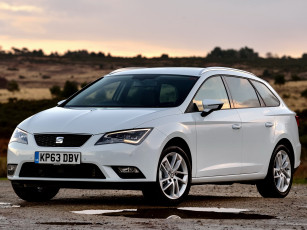 обоя автомобили, seat, leon, st, uk-spec, 2014, светлый