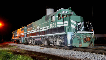 Картинка техника локомотивы ночь железная дорога локомотив