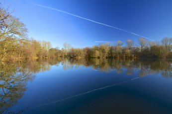 Картинка природа реки озера озеро деревья отражение небо