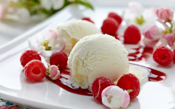 Картинка еда мороженое +десерты ice cream sweet dessert delicious yammy berries raspberry десерт сладкое малина ягоды